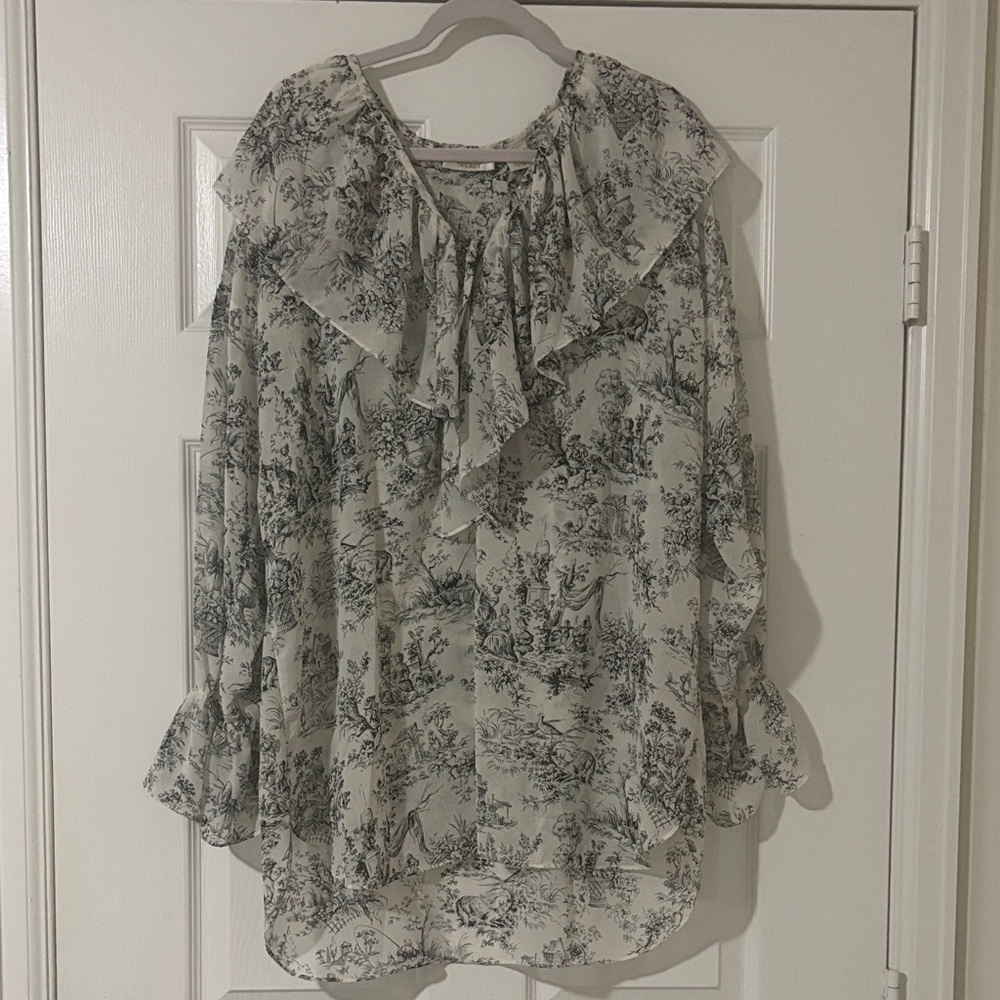 Victoria's Secret Sheer Floral Toile Chemise White Label Sleepwear